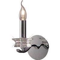 Netlighting Nydia Wall Lamp E14 Polished ChromeCrystal in Grey