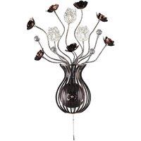 Netlighting (DH) Bonita Wall Lamp 3 Light G4 BrownCrystal NOT LEDCFL Compatible in Brown