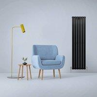 Monstershop Designer Flat Panel Radiators Matt Black 1600mm x 420mm