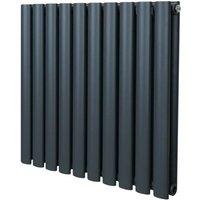 Monstershop Oval Column Radiator - 600mm x 600mm - Anthracite Grey