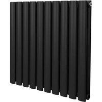 Monstershop Oval Column Radiator - 600mm x 600mm - Black