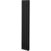 Monstershop Oval Column Radiator - 1600mm x 240mm - Black