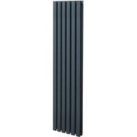 Monstershop Oval Column Radiator - 1600mm x 360mm - Anthracite Grey