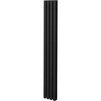 Monstershop Oval Column Radiator - 1800mm x 240mm - Black