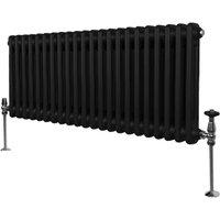 Monstershop Traditional 2 Column Radiator - 300 x 1012mm - Black