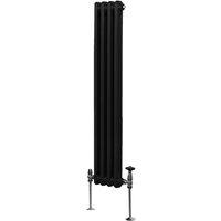 Monstershop Traditional 2 Column Radiator - 1500 x 202mm - Black
