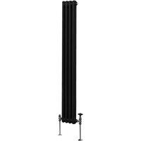 Monstershop Traditional 2 Column Radiator - 1800 x 202mm - Black