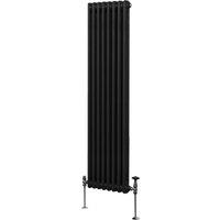 Monstershop Traditional 2 Column Radiator - 1800 x 382mm - Black