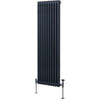 Monstershop Traditional 2 Column Radiator - 1800 x 472mm - Anthracite Grey