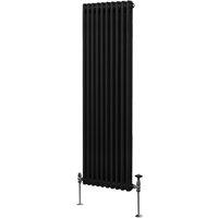 Monstershop Traditional 2 Column Radiator - 1800 x 472mm - Black