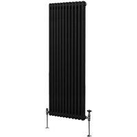 Monstershop Traditional 2 Column Radiator - 1800 x 562mm - Black