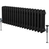 Monstershop Traditional 3 Column Radiator - 300 x 832mm - Black