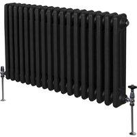 Monstershop Traditional 3 Column Radiator - 600 x 832mm - Black