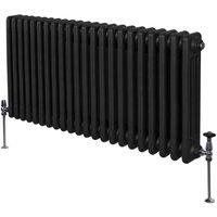 Monstershop Traditional 3 Column Radiator - 600 x 1012mm - Black