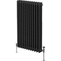 Monstershop Traditional 3 Column Radiator - 1500 x 562mm - Black