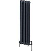 Monstershop Traditional 3 Column Radiator - 1800 x 292mm - Anthracite Grey