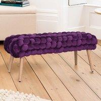 Artemis Home Cushla Bubbly Velvet Large Footstool in Purple