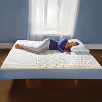 Coopers of Stortford Memory Foam Mattress Topper - Pressure-Relieving Support - Double in White