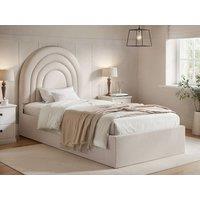 Flair Ava Single Ottoman Bed in Cream