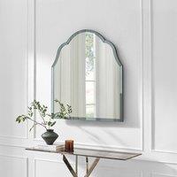 FurnitureboxUK Opaline Blue Ornate Large Arch Wall Mirror