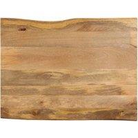 Berkfield Home Table Top 90x80x3.8 cm Live Edge Solid Wood Mango in Brown