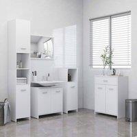 Berkfield Home 4 Piece Bathroom Furniture Set White