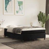 Berkfield Home Box Spring Bed Frame Black 135x190 cm Double Velvet