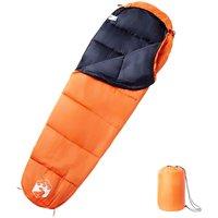 Berkfield Home Mummy Sleeping Bag for Adults Camping 3 Seasons in Orange