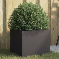 Berkfield Home Planter Black 32x30x29 cm Steel | Size: 32 x 30 x 29 cm