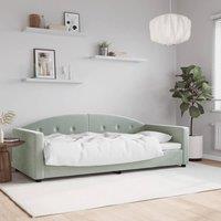 Berkfield Home Day Bed Light Grey 90x190 cm Velvet