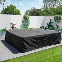 Direct Wicker Patio Garden Rectangular Sofa Set Cover- Black | Size: 1 Pack