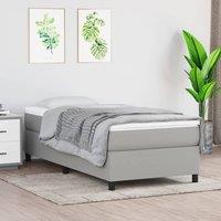 Berkfield Home Bed Frame without Mattress Light Grey Single Fabric (UK/IE/FI/NO only)
