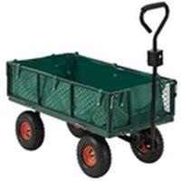 EONLION 300KG Large Garden Tool Trolley Cart 4 Wheels Barrow Quad Trailer in Green