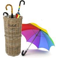 EONLION Rattan Wicker Weave Umbrella Stand Brolly Storage Basket in Natural
