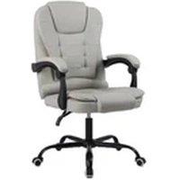 EONLION Reclining Office Chair Faux Leather Adjustable Seat Grey