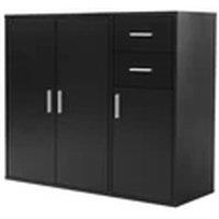 EONLION Wooden Sideboard Cabinet Cupboard Unit Storage Furniture Black