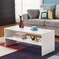 EONLION 2 Tiers Coffee Table Couch End Side Sofa Tea Accent Table White