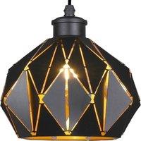 EONLION Easy Fit Lamp Shades for Modern Ceiling Lights in Black