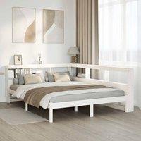 Berkfield Home Bookcase Bed without Mattress White 140x200 cm Solid Wood Pine