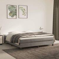 Berkfield Home Box Spring Bed Frame Light Grey 180x200cm Super King Velvet