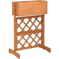Berkfield Home Garden Trellis Planter Orange 45x30x74 cm Solid Firwood | Size: 45 x 30 x 74 cm