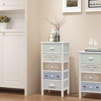 Berkfield Home French Storage Cabinet 5 Drawers Wood in White