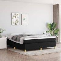Berkfield Home Box Spring Bed Frame Black 180x200 cm Super King Fabric