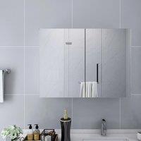 Berkfield Home Bathroom Mirror Cabinet White 80x15x60 cm MDF | Size: 80 x 15 x 60 cm