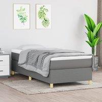 Berkfield Home Box Spring Bed Frame Dark Grey 90x190 cm Single Fabric