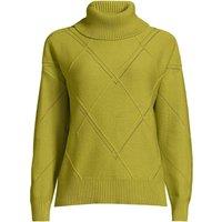 Lands' End Women's Petite Silk Touch Roll Neck Sweater in Green | Size: 10-12