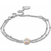 Clogau Women's Celebration Sterling Silver Double-Chain Bracelet with Topaz in Metallics