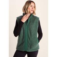 TOG24 Women's 'Peyton' Sherpa Gilet in Bottle Green | Size: 16