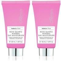 skinChemists professional Women's Rose Quartz Mineral Day Moisturiser 50ml x 2 Duo Set in White