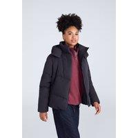 Animal Women's 'Tess' Warm Padded Full Zip Lightweight Hooded Cropped Down Jacket in Black | Size: 16